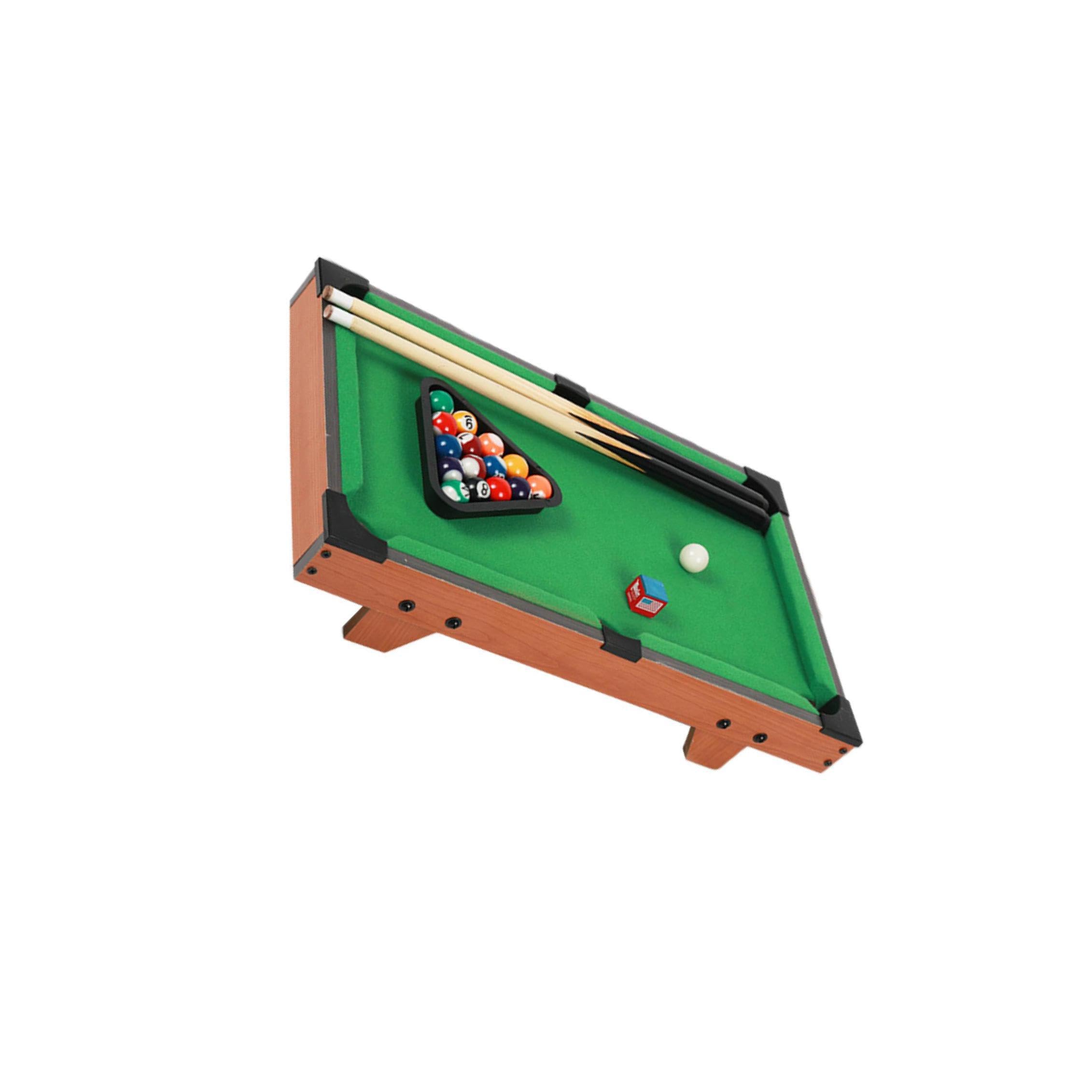 Tavolo da Biliardo Mini Premium con Tutti Gli Accessori necessari per attività serali di Gioco in Famiglia, 1 Set di Palle da Biliardo, Triangolo per