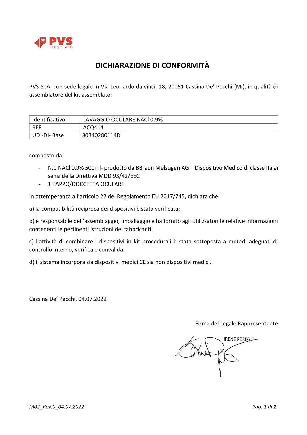 PVS - Soluzione Lavaggio Oculare, 500 ml Sterile, 34888