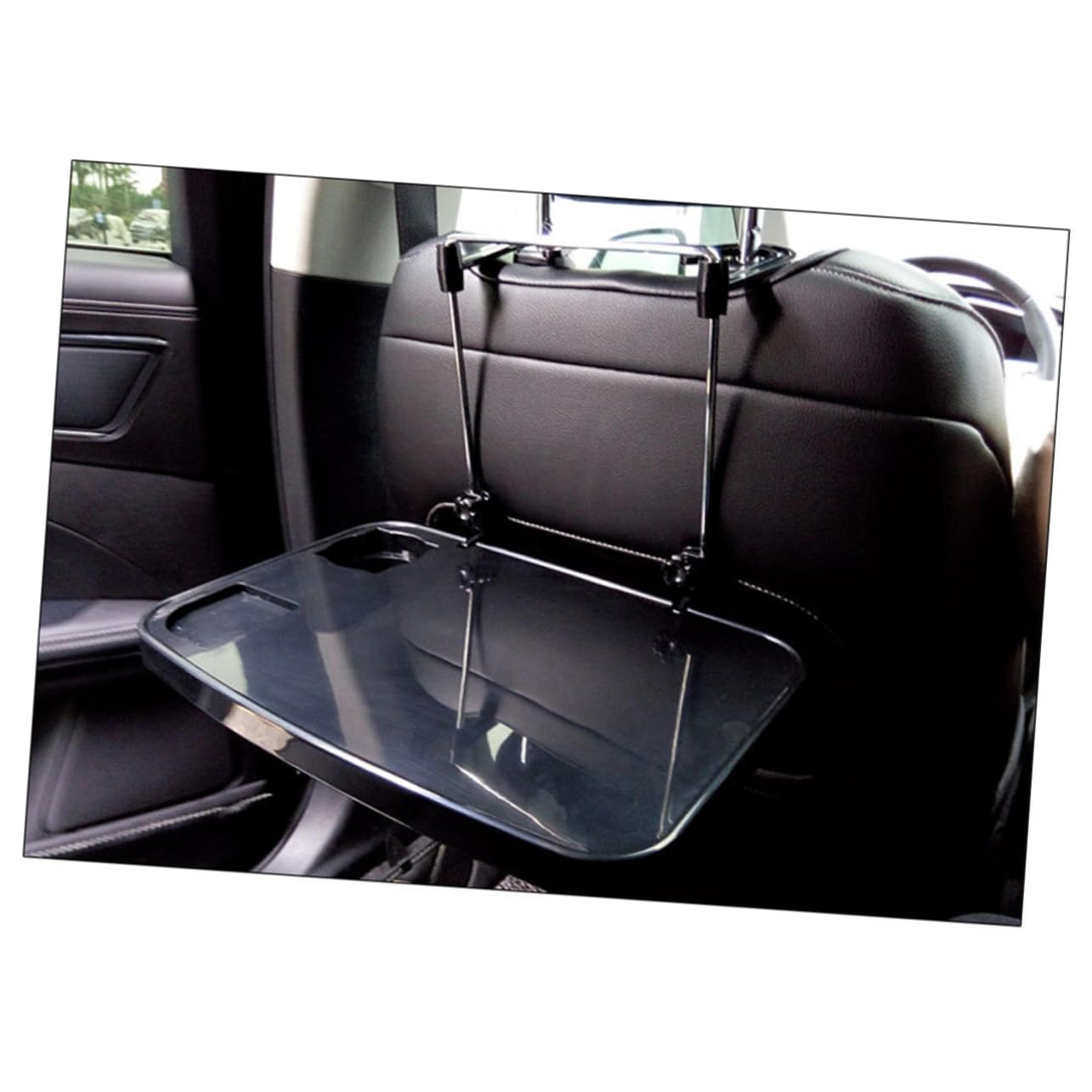 BESPORTBLE Car Seat Foldable Table Cup Holder Multi-Purpose Laptop Desk for Vehicle Back Seat for Meals and Organizing Fits Car Models Black