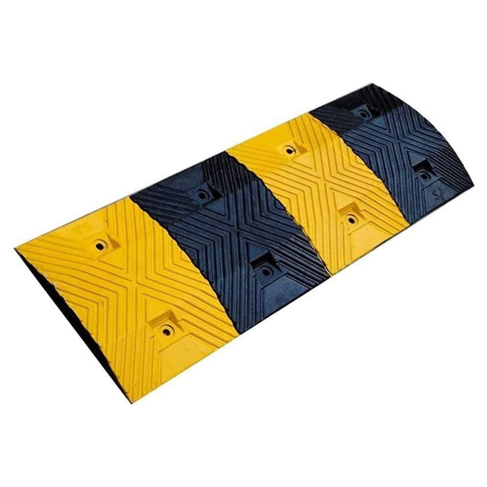 HTTGDGDH 100Cm Speed Bump, Speed Ramp, Rubber Road Bump, Yellow And Black Rubber, Suitable For Roads, Carparks And Residential Areas,