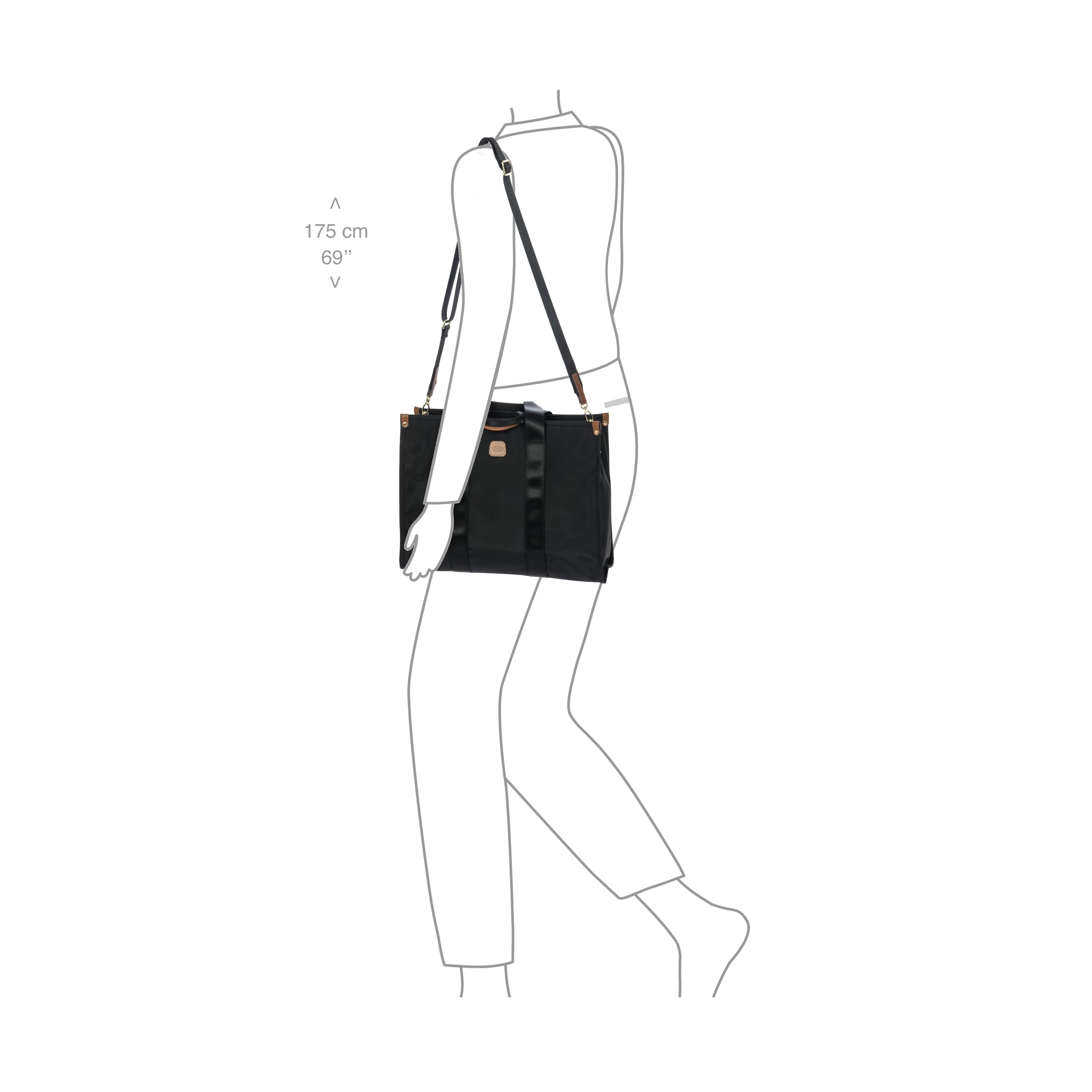 Bric's borsa a tracolla laptop bag con scomparto per laptop X-Collection Opera Bag Black nero