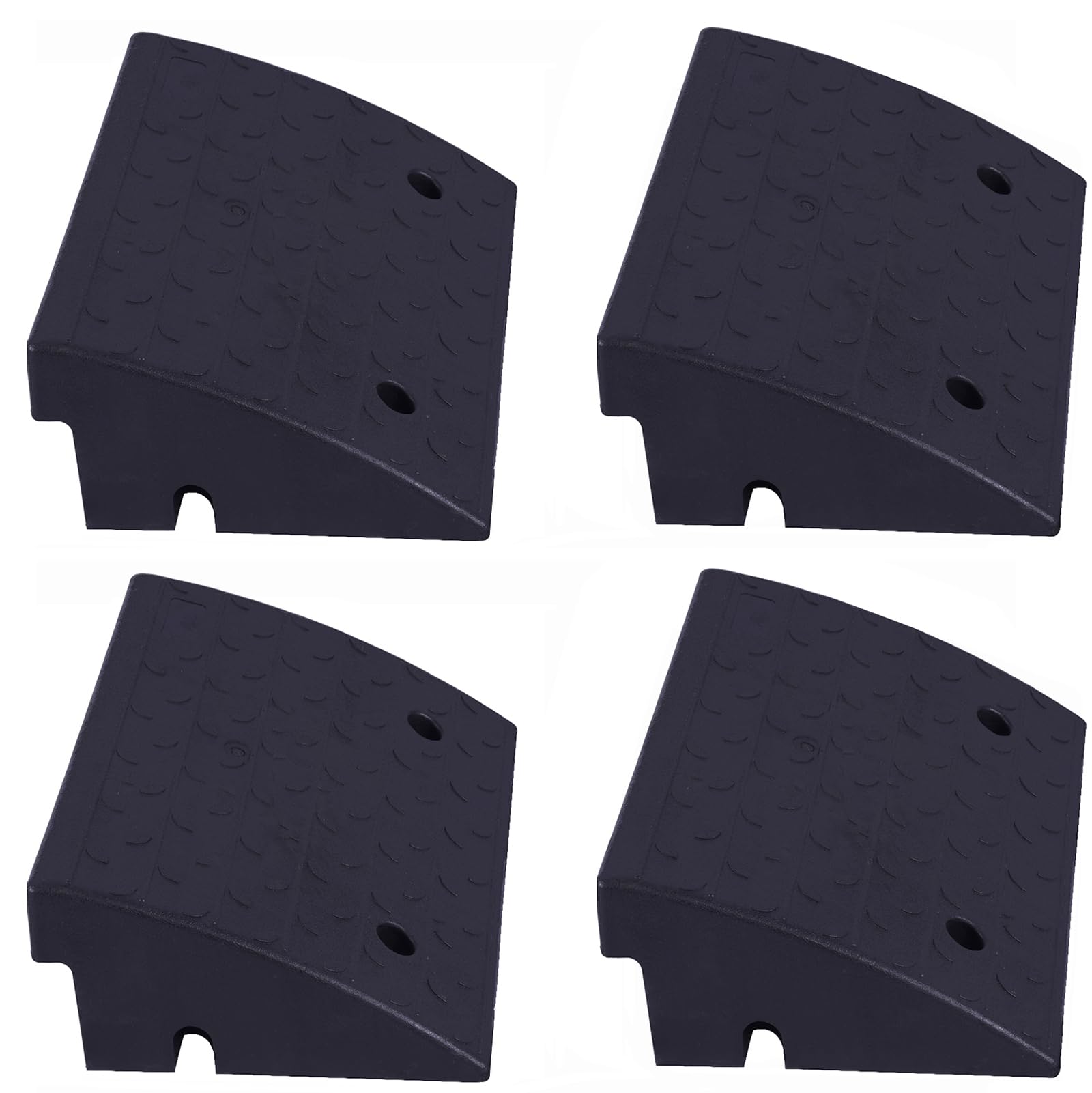 BESEA 4Pack Rubber Curb Ramp 4 Inch High 17 Length Burkina Faso - View #4