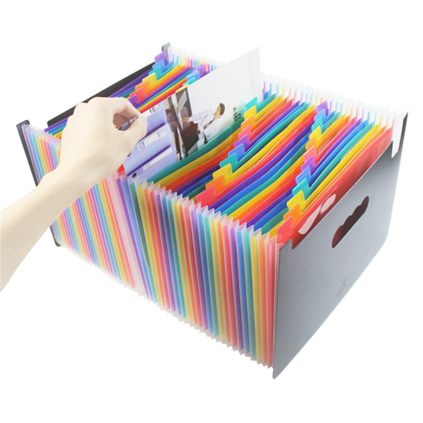 Carpeta de Archivos Expandible A4 Carpeta de paquete papel prueba for estudiantes múltiples capas con clip órgano 48 para la Escuela
