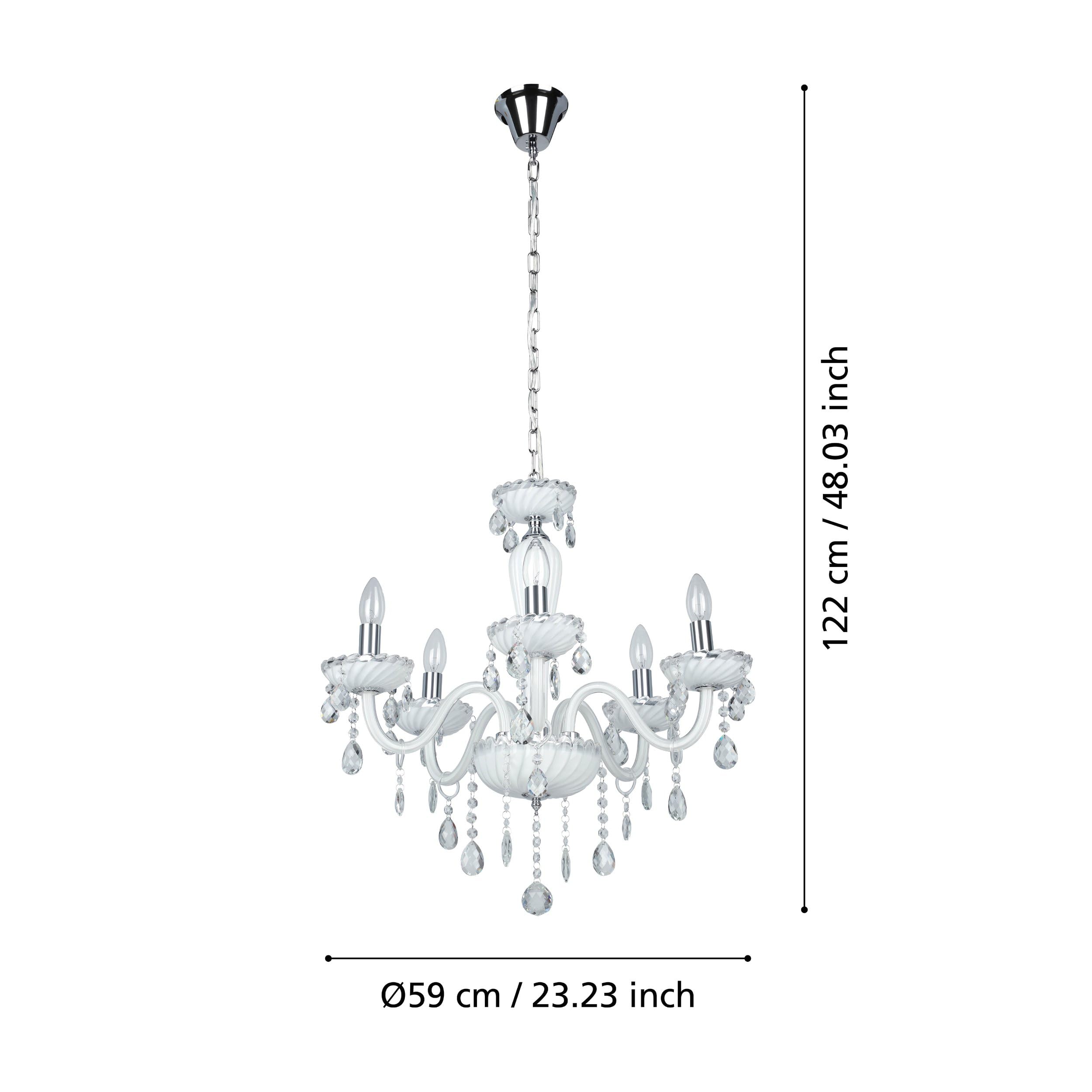 Eglo Lámpara colgante Carpento, candelabro vintage de 5 luces