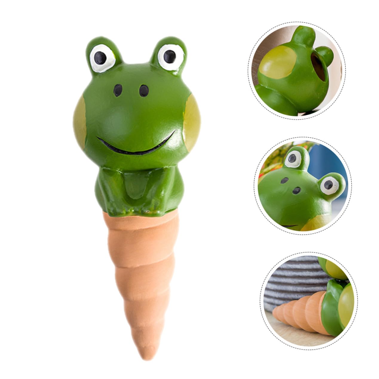 4 Stück Automatische Bewässerungskugeln Frosch Design Pflanzenspikes für Zimmerpflanzen und Garten Selbstbewässernder Wasserspender für Innen Außenpflanzen