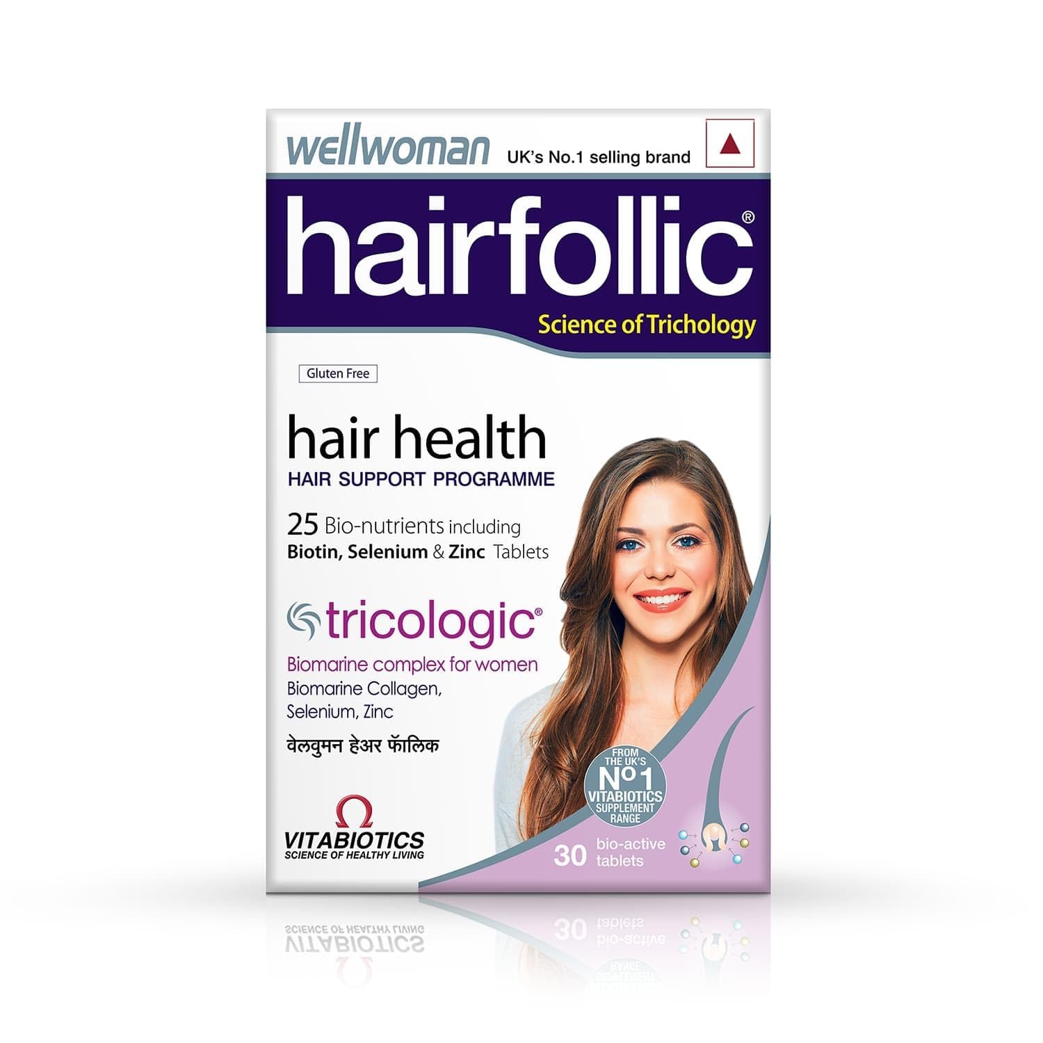 We.ll Woman Hairfollic Supplements with Advanced Hair Nutrition Formula for Women with Biomarine Collagen Complex, Biotin & Zinc That Support Hair Growth, 30 Tablets