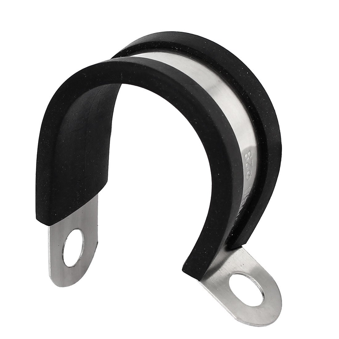 Aexit 28mm Dia Clamps EPDM Rubber Lined P Clips Water Pipe Tube Clamps Strap Clamps Holder 2pcs