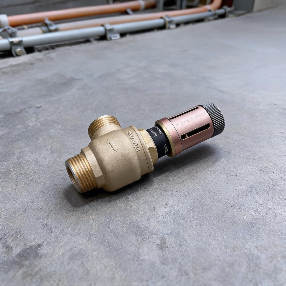 Válvula de derivación de presión diferencial para calefacción de suelo de latón, rosca de 33 mm para sistema de caldera de bomba de calor