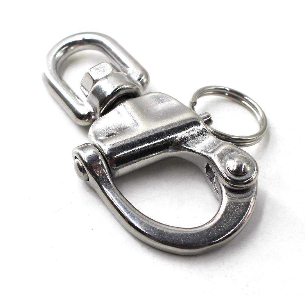 Snap Grillo Marine Grade 316 acciaio inox anello girevole 87 mm Yacht barca a vela Hardware confezione da 2