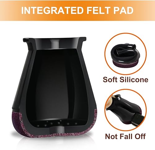 Miniatura 50 de 24 protectores de suelo para patas de silla para suelos de madera dura, fundas de silicona, almohadillas de fieltro, tapas de patas de muebles