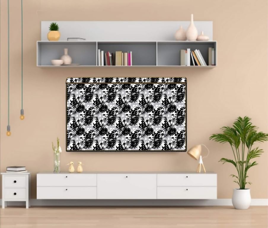 ELAM DECOR Dustproof Waterproof Printed LED Cover with Transparent Polythene Layer Compatible for All Brands Led TVs (43 INCH Polyvinyl Chloride (PVC)