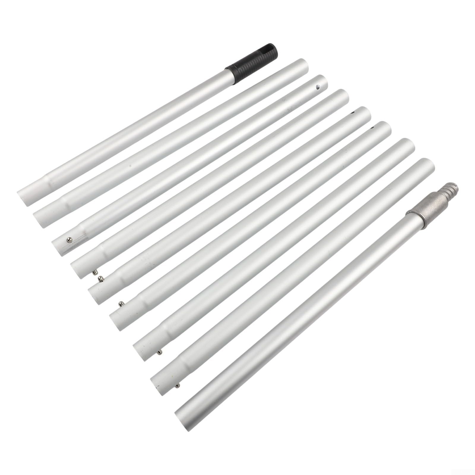 TONIXY 12Ft Aluminium Telescopic Pole 9 Sections Multi-Purpose Extendable Rod For High Ceilings Windows Fans Cleaning 3.6m Reach