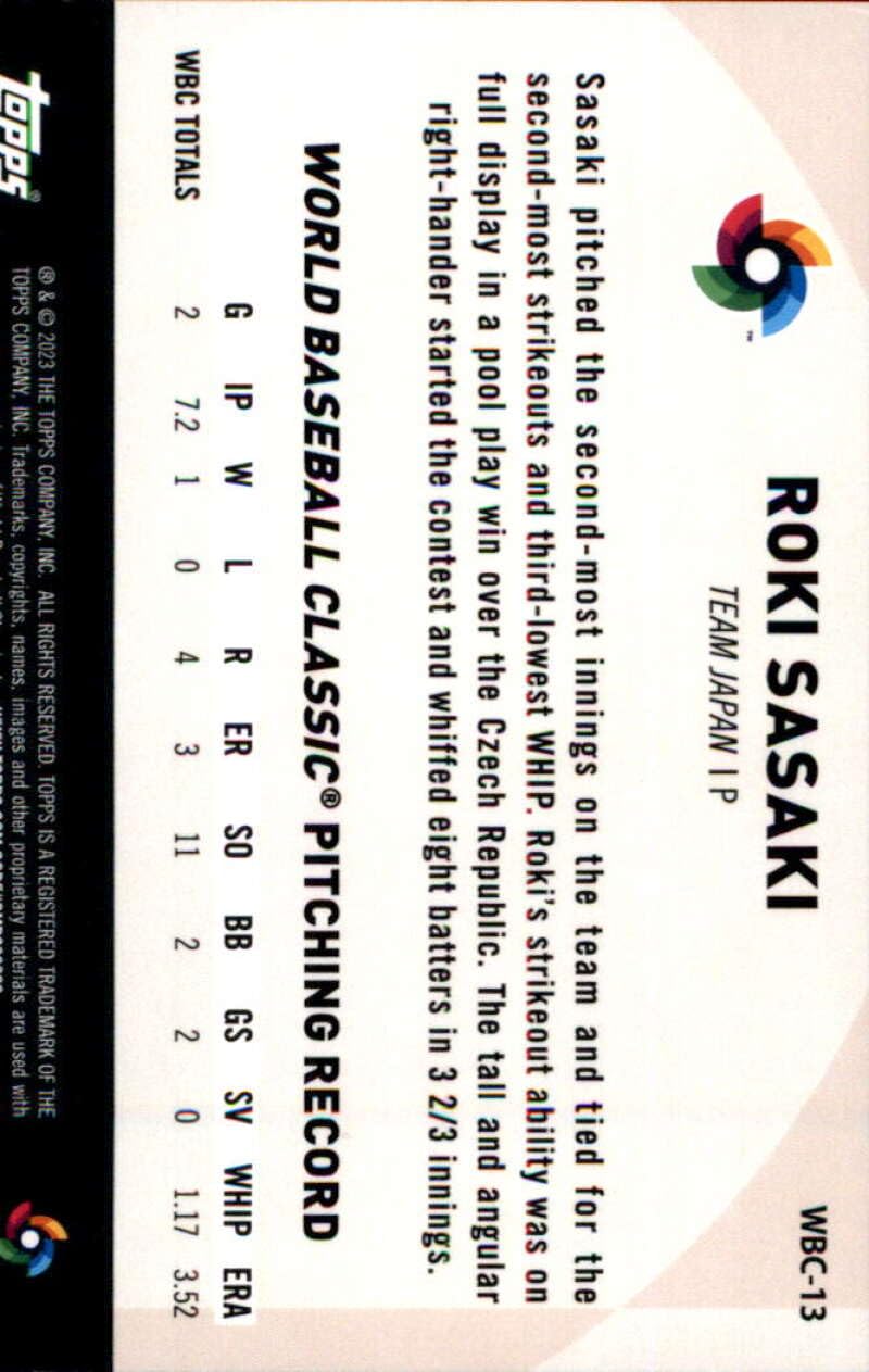 Amazon.com: 2023 Topps Japan Edition World Baseball Classic #WBC