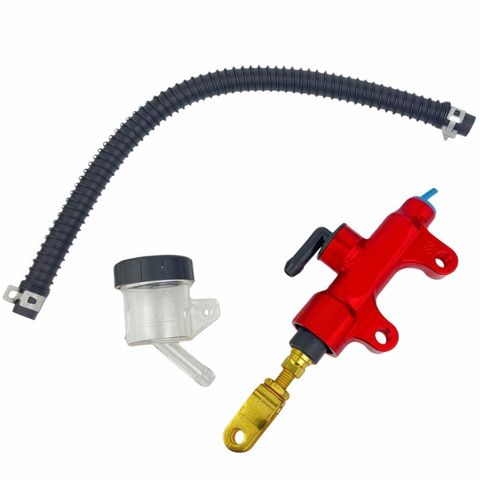 PMAGSYQ Forward Brake Pump Brake Pump Universal Motorcycle 48mm Rear Brake Master Cylinder Hydraulic Caliper Pump Replacement(Red)