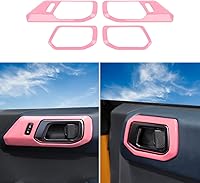 Vista 14 de Cubierta de Manija de Puerta Interior Trim Compatible con Ford Bronco 2021-2025 Accesorios Interiores, Naranja