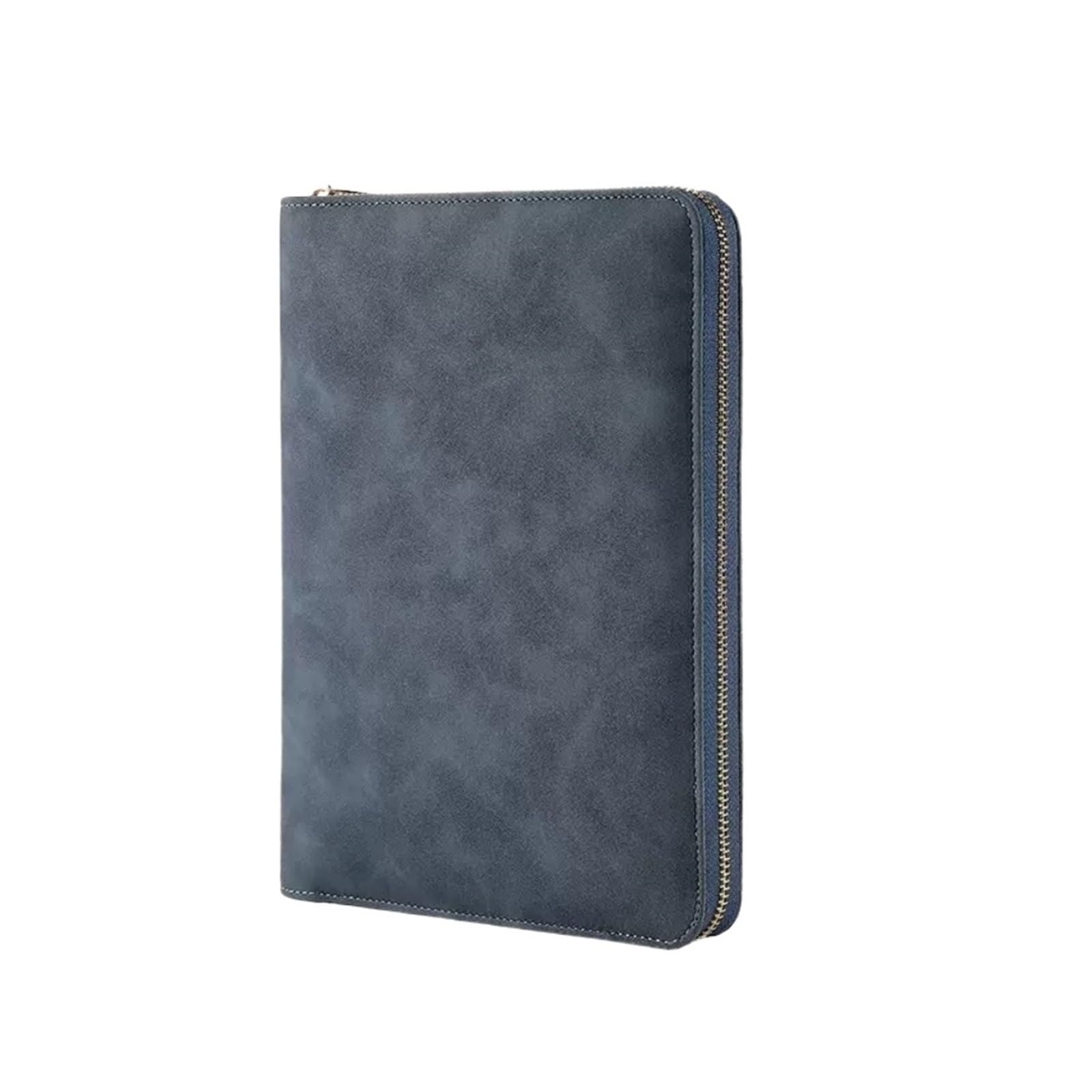 Generico Borsa con cerniera Quaderno A5 a fogli mobili Blocco note for ufficio Registro riunioni multifunzionale(A6 Golden zipper)