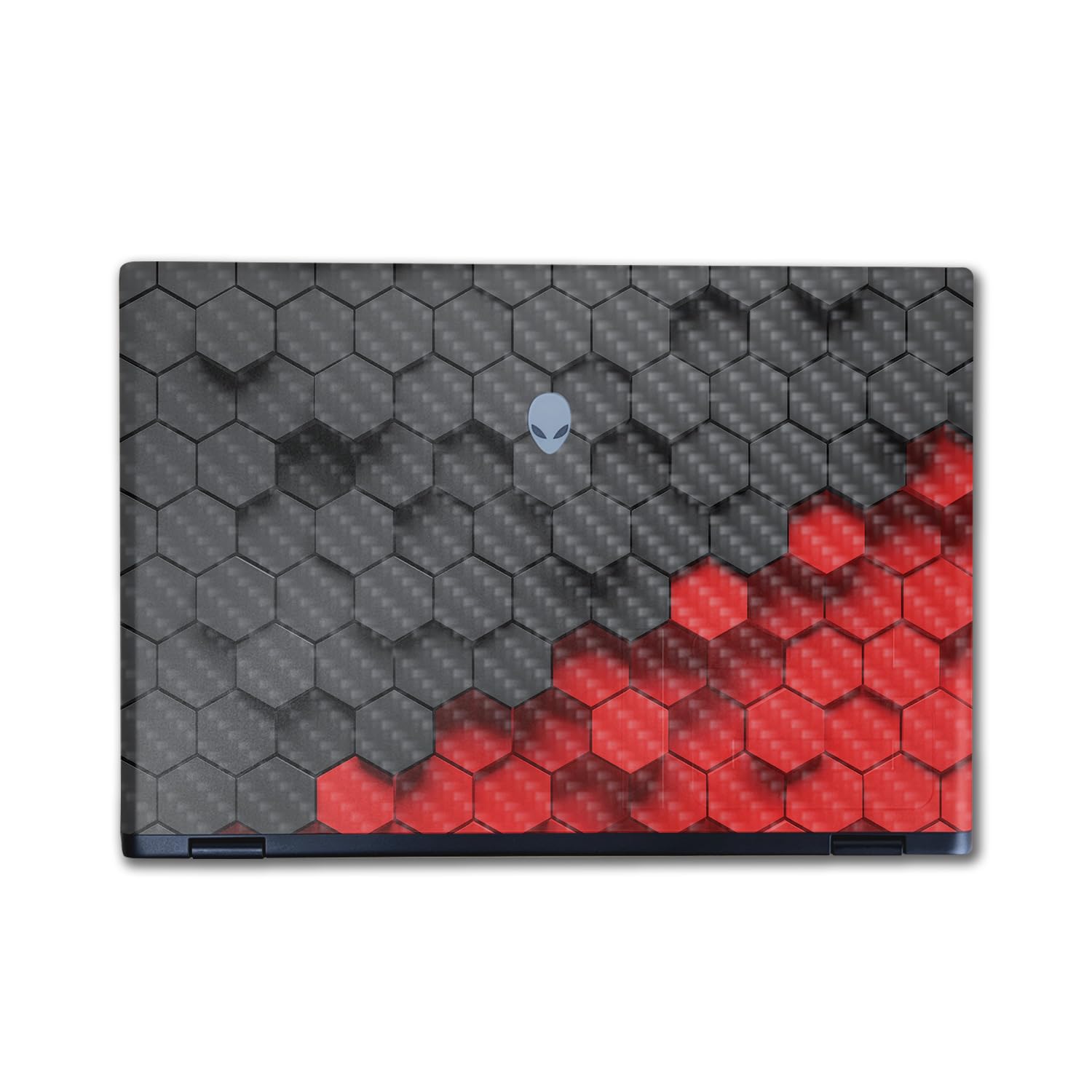 Carbon Fiber Laptop Skin Compatible with Alienware M16 R2 (2024) - Two-Tone Hex - Premium 3M Vinyl Protective Wrap Decal Cover - Easy to Apply | Crafted in The USA by MightySkins
