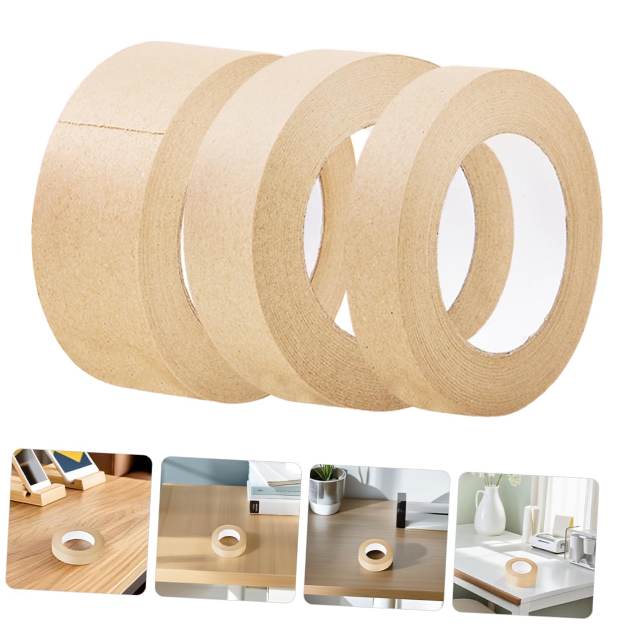 Mikikit 3 Rolls Water Activé Du Papier Kraft Ruban Pour La Peinture À L'aquarelle Ruban Adhésif Pour Les Étudiants Et Les Professionnels Des Artistes Pour Le Cadrage Et Les Projets