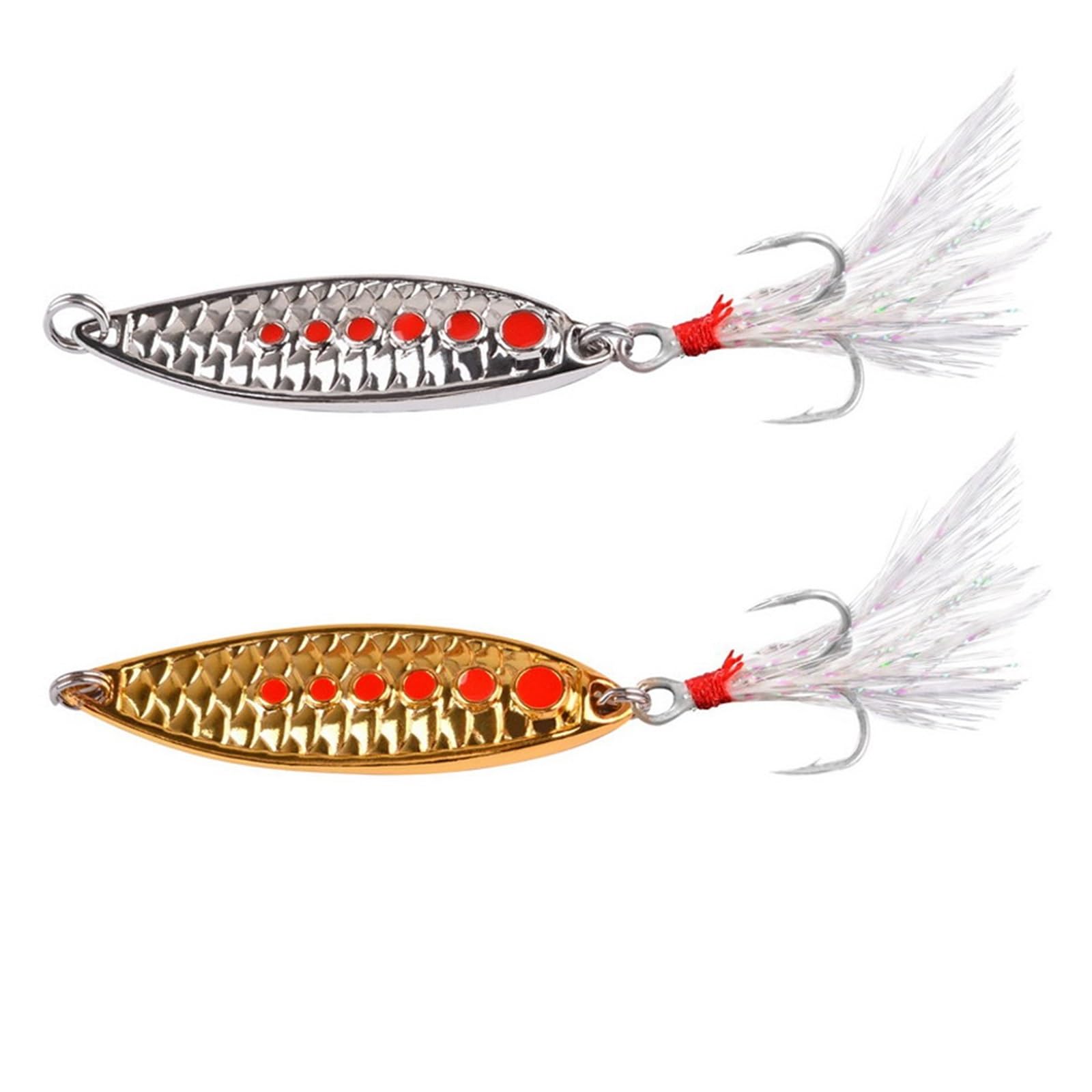 Przynęty wędkarskie, 3D Eyes Miękka przynęta wędka 10 sztuk/pudło metalowa łyżka zestaw przynęt zestaw złoto srebro przynęty wędkarskie 2.5-7.5g cekiny przynęty Spinner z haczykami w pudełku Pesca spr