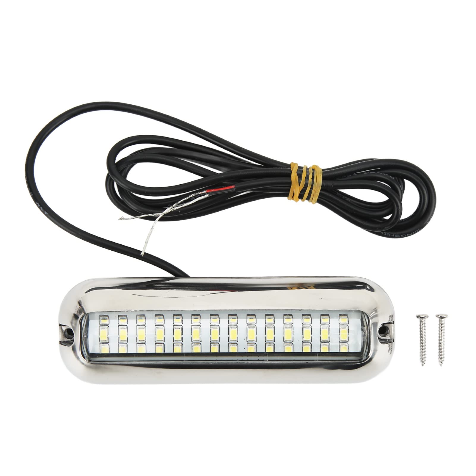 Marine LED Sous-Marine 1500LM Haute Intensité 42 LED Lumière Bateau en Acier Inoxydable Lentille Claire pour Ponton et Pont (Lumière Blanche)
