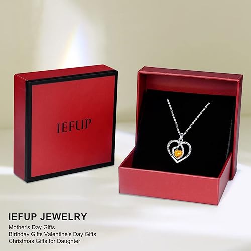 Miniatura 7 de Infinity Love Heart Birthstone Necklace for Women Jewelry, S925 Sterling Silver Heart Pendant Birthstone Necklace Women Gifts Valentines Mothers Day