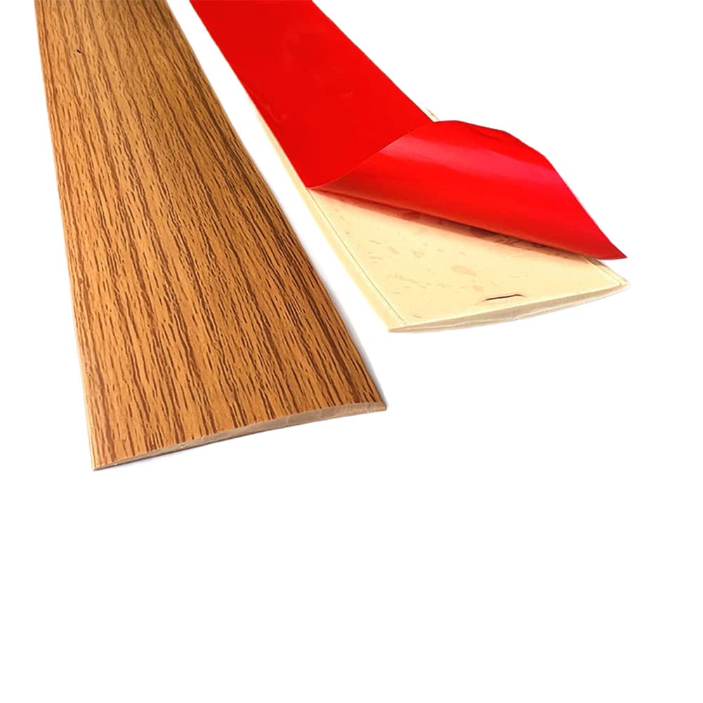 Self Adhesive Flat Floor Transition Strip, PVC Laminate Floor Strip Carpet Transition Strip Floor Threshold Divider Strips, Flooring Edge Trim (5CM/