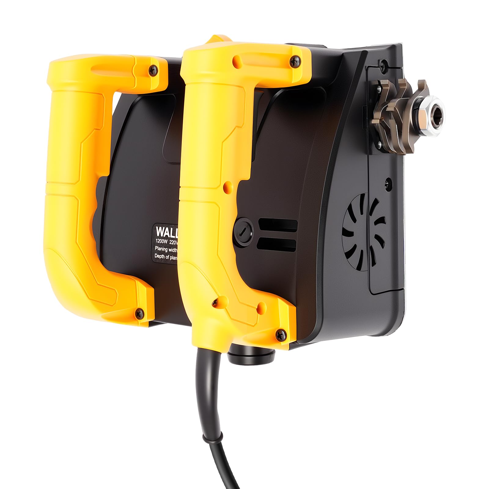 Elektryczna strugarka ścienna, 1200 W, z 26 ostrzami z twardego metalu, głębokość 1-4 mm, szerokość 15 cm, podwójne uchwyty, kabel 4 m, otwory chłodzące, wyłącznik bezpieczeństwa do ścian tynkowych i