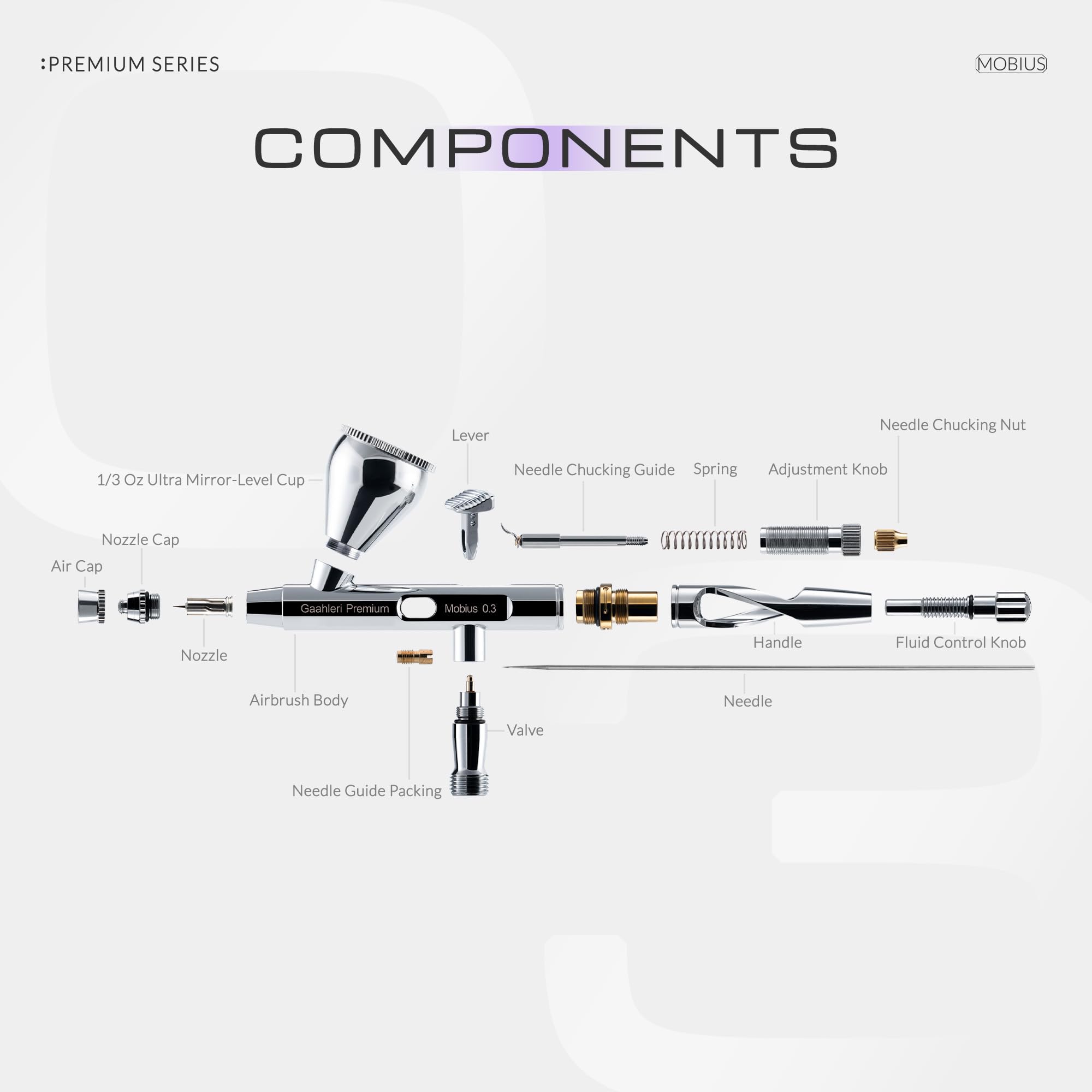 Gaahleri Airbrush Premium Series GHPM-Mobius 0,3 mm