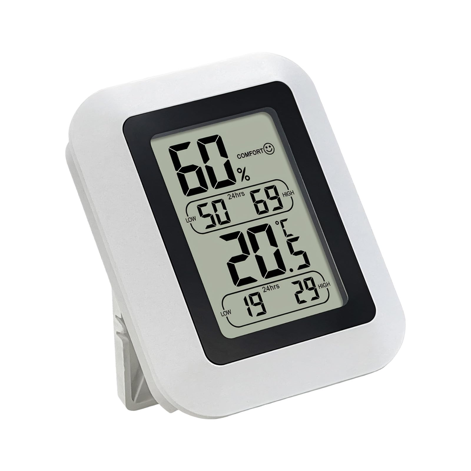 Digital Hygrometer and Thermometers with Time Display High Accuracy Easy Use for Indoor Environment Control Digital Temperature Monitor