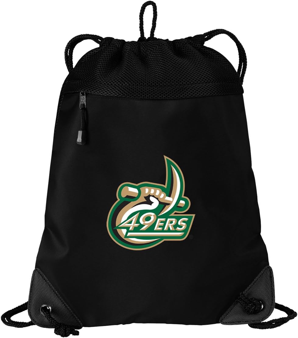 Broad Bay University of North Carolina Charlotte Drawstring Bag UNCC Cinch Pack Backpack UNIQUE MESH & MICROFIBER