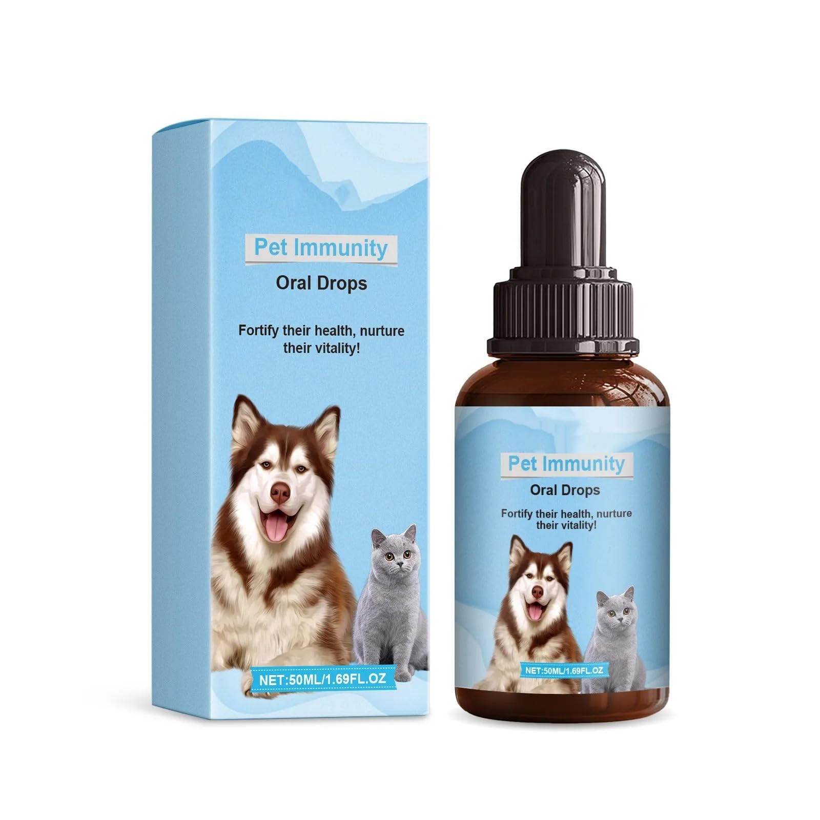 FDTY Pet Probiotic Drop Physical Discomfort For Cats And Dogs Oral Bad Breath Pet Care Solution For Dogs And Cats, Plaque In Pet 50ml