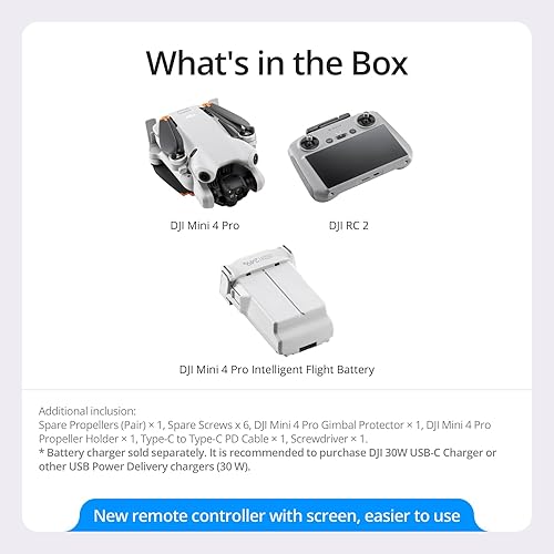 Miniatura 9 de DJI Mini 4 Pro Drone con control remoto RC 2 con tarjeta microSD de 128 GB, luz anticolisión (blancorojoverdeamarillo), almohadilla de aterrizaje