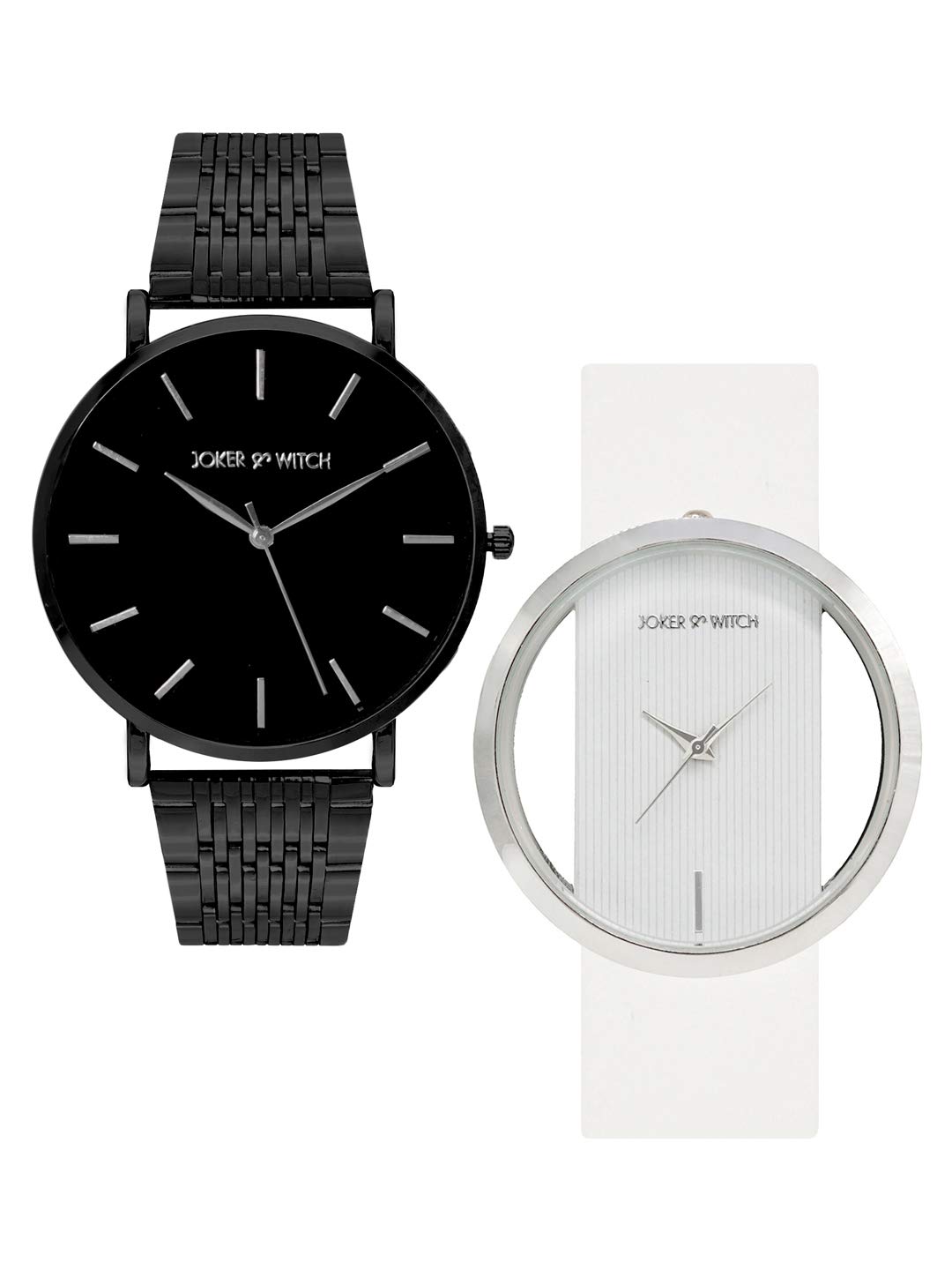 Joker & Witch Polyurethane Luke & Laura Couple Analog Watch Gift Set For Men And Women, Black Dial, White Band (B08WS1NJ7S) Amazon Price History, Amazon Price Tracker