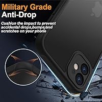 Vista 5 de Funda Translúcida Mate para iPhone 11, [Protección contra Caídas de Grado Militar de 10 Pies] Parachoques Protector Delgado Duradero Resistente a