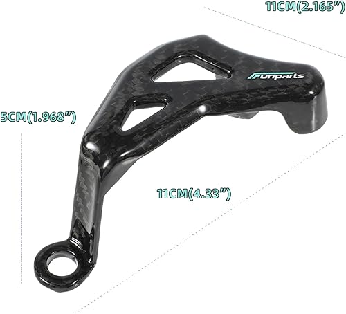 Miniatura 3 de Funparts Protector de fibra de carbono para pinza de freno trasero para CRF150R 07-23 CRF250R 04-23 CRF450R 02-23 CRF250X 04-17 CRF450X 05-23 CR125