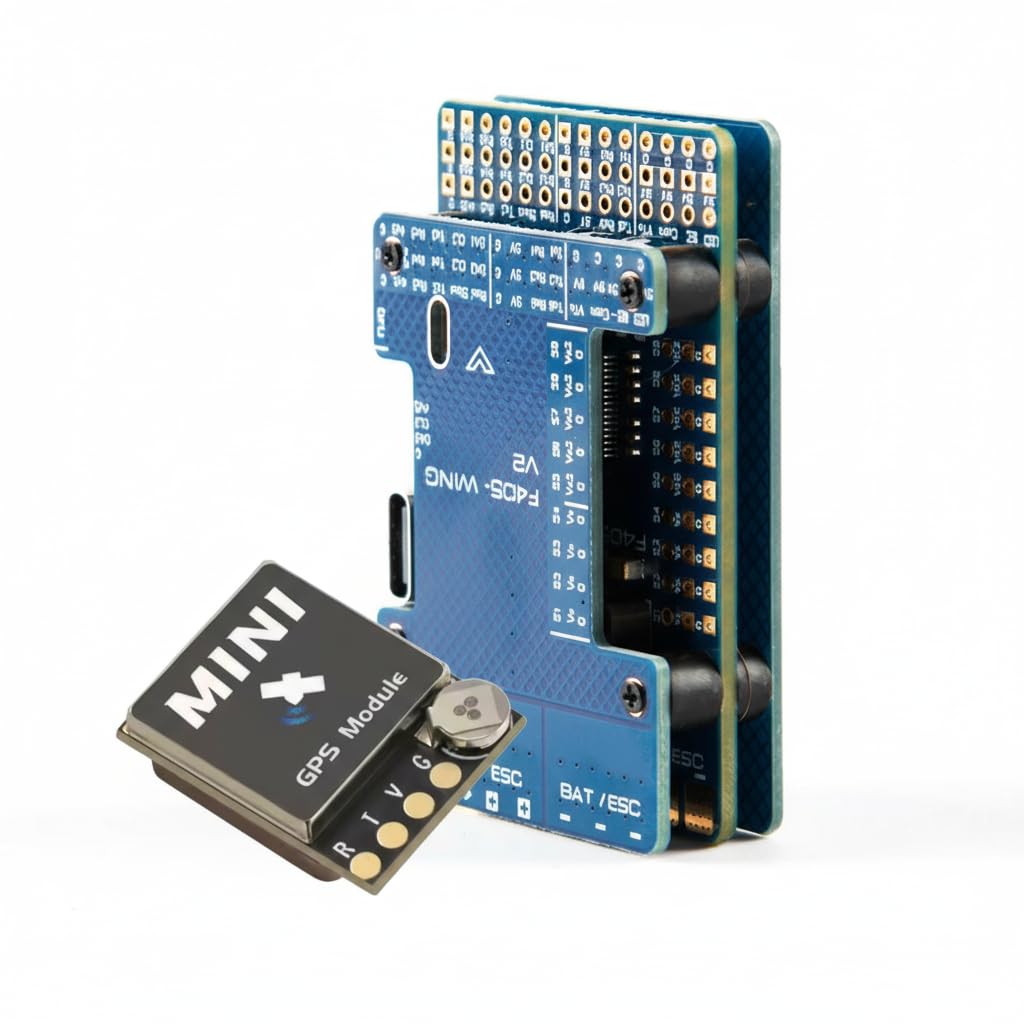 Controlador de Vuelo F405 para ala Fija con Módulo GPS – Compatible INAV y ArduPilot