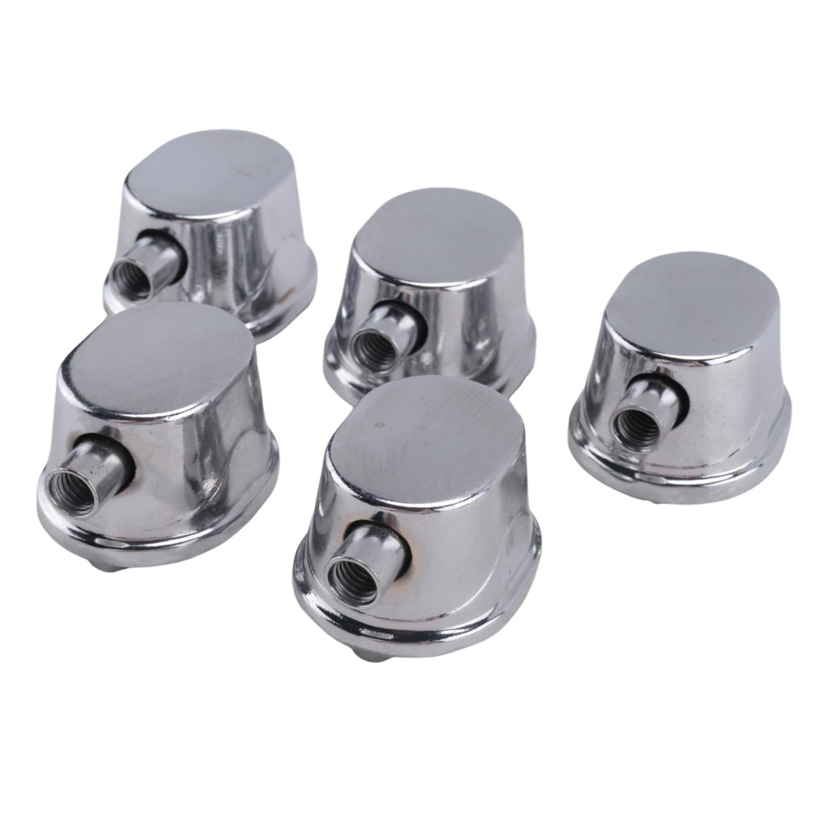 Kqcibz 5PCS Silver Alloy Drum Kit Spare Parts Accessories Rectangular Claw Hook Lug Single End Drum Percussion