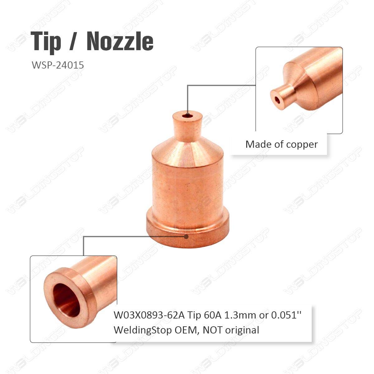 Voor Tomahawk 1538 Cutter LC105 KP28451 KP28458 Elektrode Tips 10 stks Set