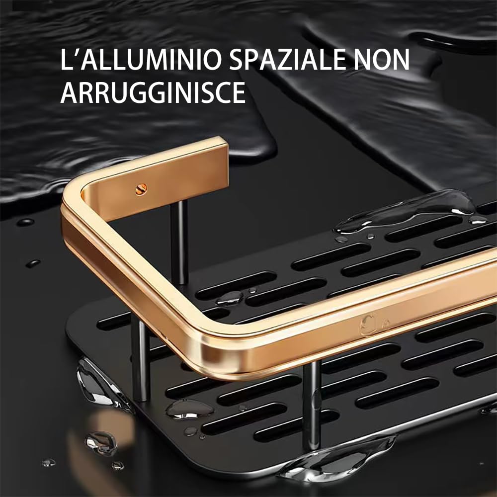 Mensola Di Muro Senza Foratura Set Da 4 - Bianco Acrilico Mensole