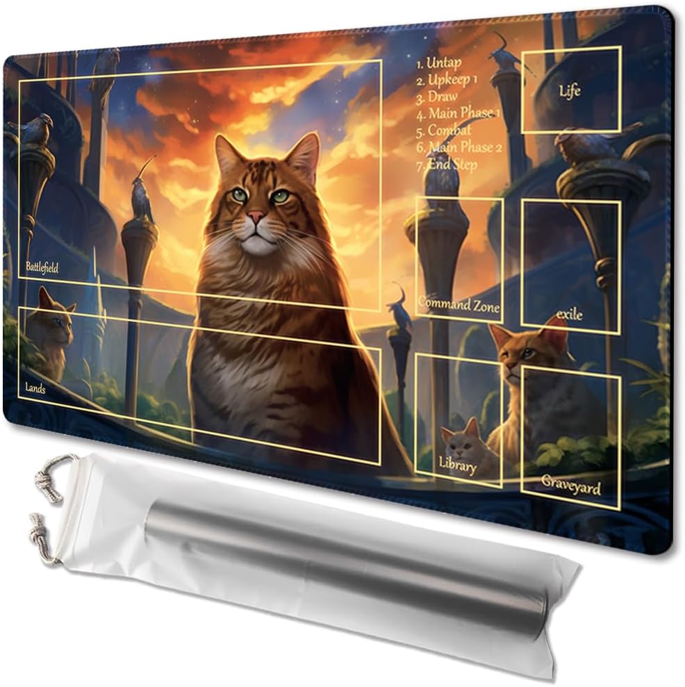 MTG Playmat Size 24x14in Free Storage Bags NonSlip Backing