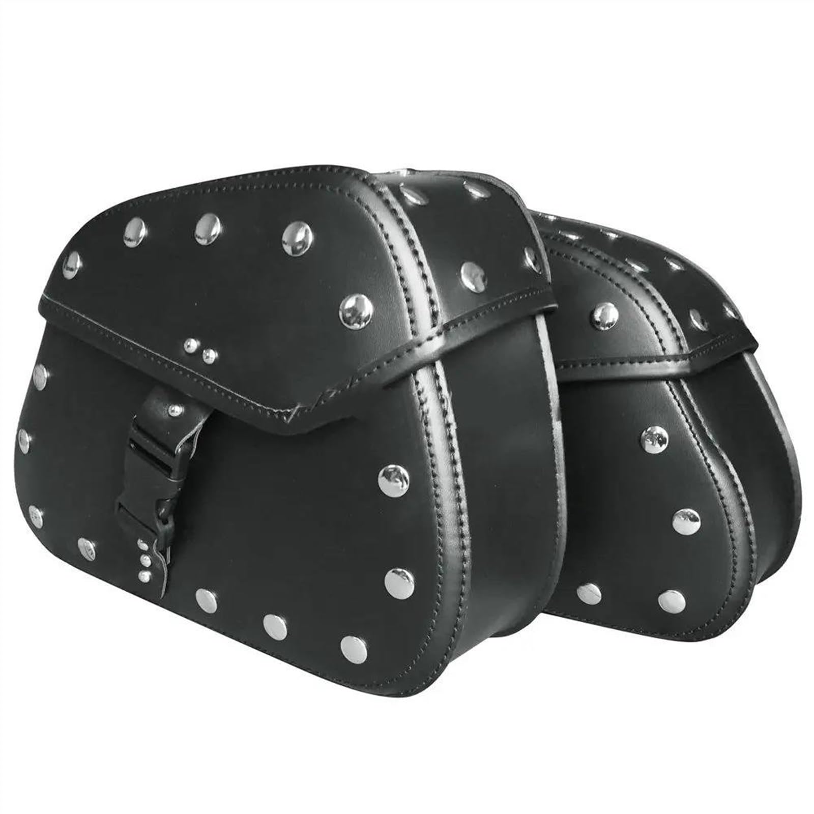 ECZDDEFS Motorcycle Saddlebag For Y&amaha For Virago XV 250 500 535 700 750 920 1100 For Road For Star XV1600 XV1700 Side Tool Luggage Bags Motorcycle Saddle Bag(Black 2)