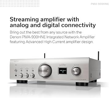 Denon PMA-900HNE (2022) Integrated Stereo Amplifier & Home 250 Wireless Speaker, HEOS and Alexa Built-in, AirPlay 2, and Bluetooth, Compact Design, Black