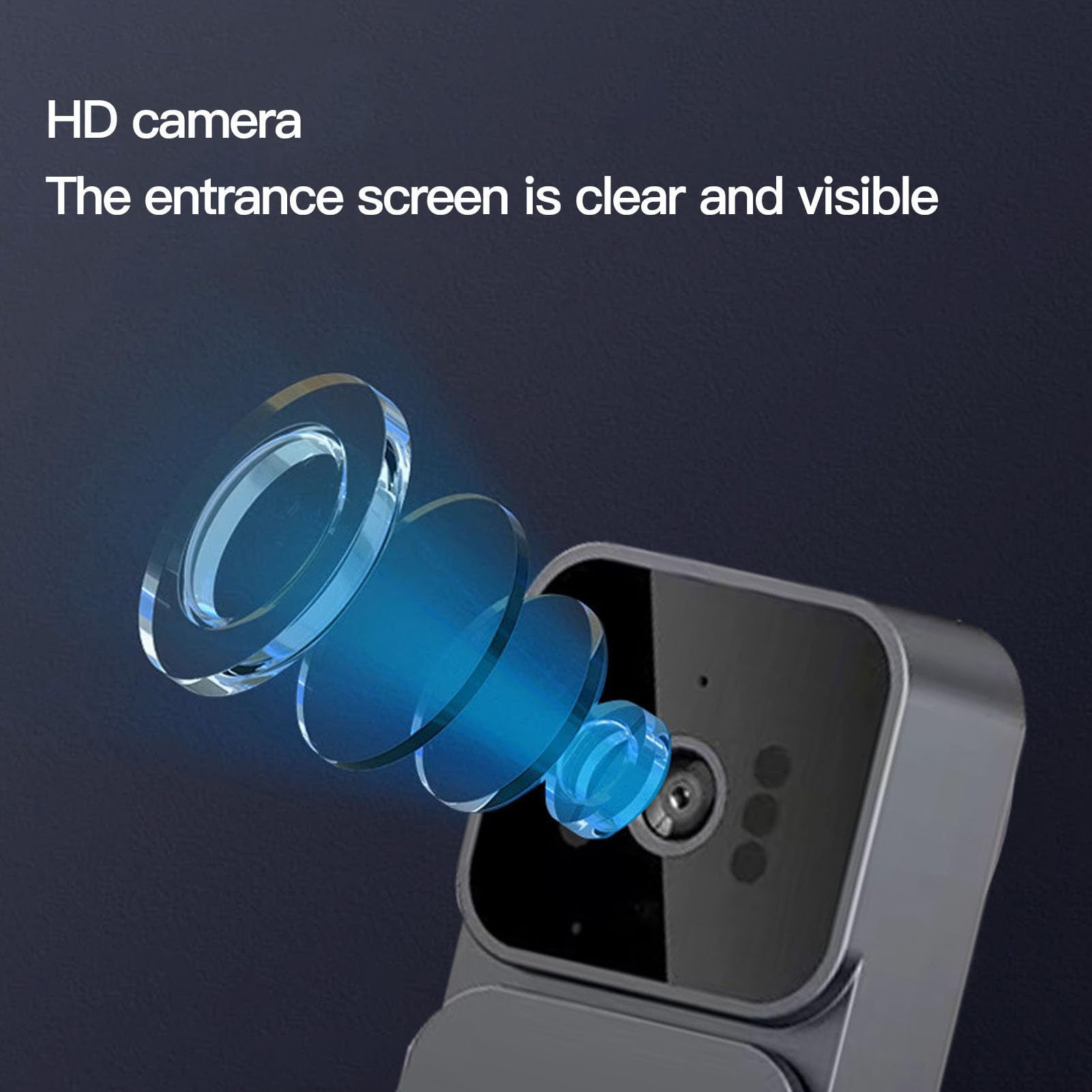 system Videocitofono Wi-Fi, system Videocitofono con Campanello Video con Schermo IPS da 4,3 Pollici con 6 Suonerie, system Videocitofono con Campanello Compatibile con Citofono