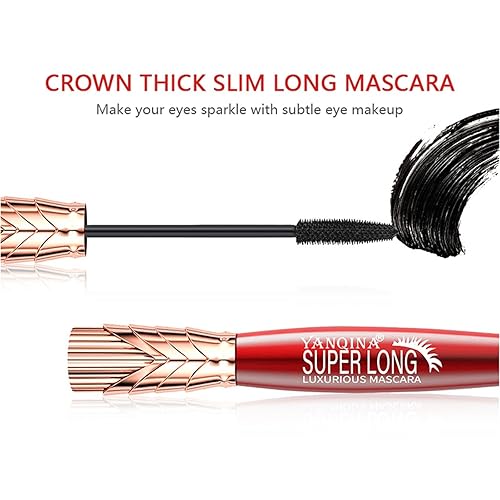 Miniatura 7 de Máscara de pestañas voluminizadora 4D de fibra de seda, increíble maquillaje de longitud de pestañas, larga duración, sin grumos, máscara rizada a