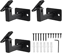 Vista 1 de RealPlus Soportes de pasamanos ajustables resistentes giratorios cuadrados para escaleras de escalera, paquete de 3