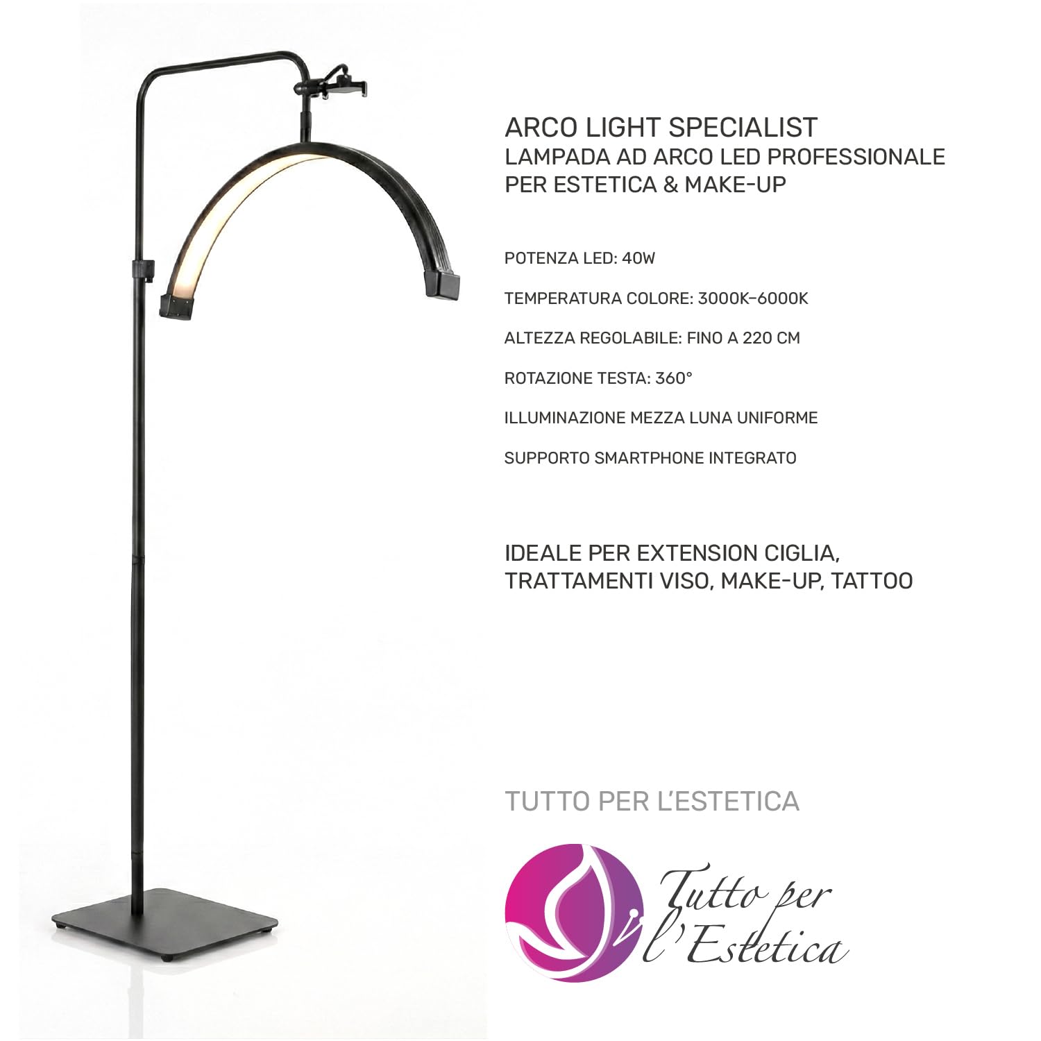 Mophorn 20W Nail Desk Light - Lampada Per Ciglia A Mezzaluna Con Clip E Supporto Per Telefono Luminosita E Temperatura Del Colore Regolabili Lampada Led Ad Arco 86993533 Mophorn 20W Nail Desk Light - Lampada Per Ciglia A Mezzaluna Con Clip E Supporto Per Telefono Luminosita E Temperatura Del Colore Regolabili Lampada Led Ad Arco 86993533