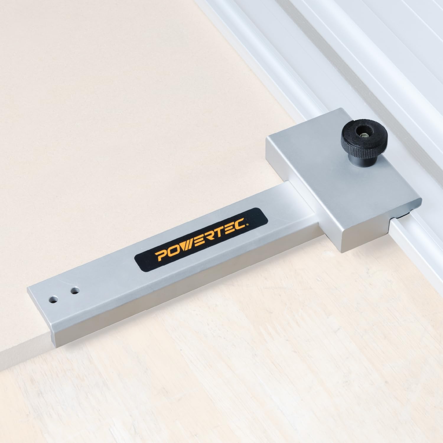Powertec Track Saw Guide Rail Square, 90° Right Angle Guide Rail Protractor, -60° To 60° With Quick Positive Stop, Adjustable Square Guide Compatible With Festool,Makita,Milwaukee, Ridgid,Kreg(71962)