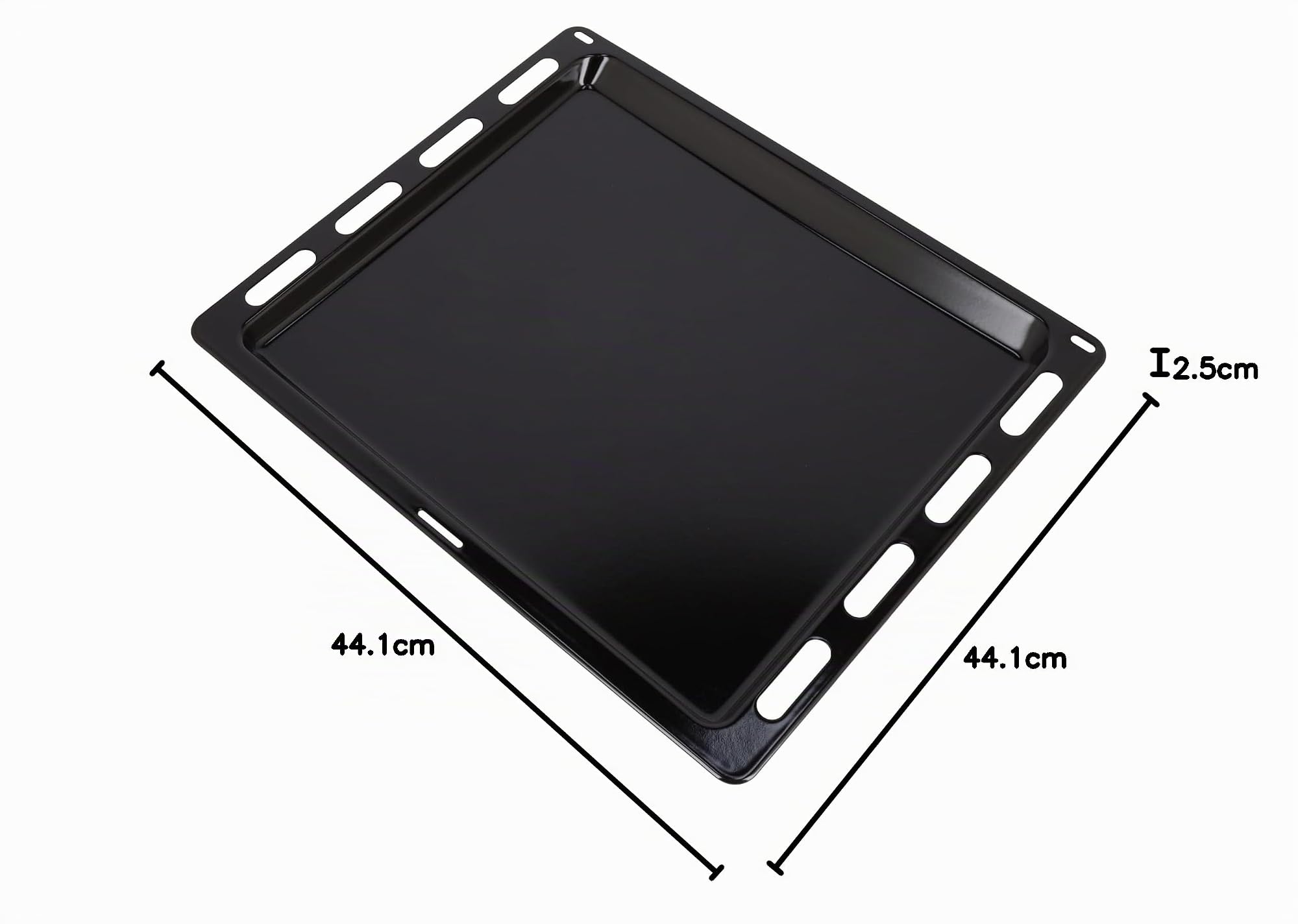 sparefixd Plaque de cuisson en émail noir pour four Bosch 44 x 37 cm