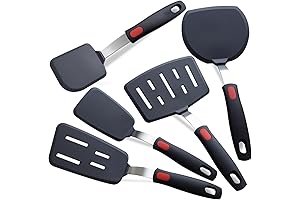 5-Pack Silicone Spatula Turner Set for Nonstick Cookware
