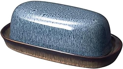 Pfaltzgraff Plato de mantequilla cubierto azul Monroe, 8 pulgadas